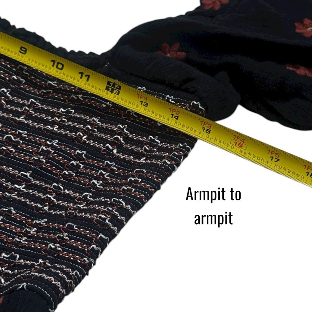 Free People‎ Dahlia Embroidered Maxi Dress Puff Sleeve Cottagecore Milk Maid M - Picture 12 of 13